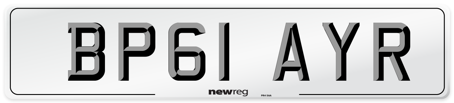 BP61 AYR Number Plate from New Reg